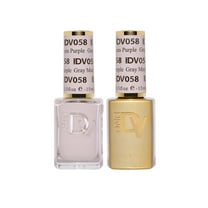 DND Gel & Nail Polish DUO - Diva Colors-  #058 - Grey Meets Purple - 0.5oz each