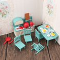 thumbnail image 2 of 1/12 Dollhouse Accessories Mini Dining Table Miniature Simulation Chair Table Furniture Toys Doll House Decoration, 2 of 19