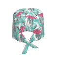 thumbnail image 2 of Salouo Flamingo Print Adjustable Working Caps,1 Pcs Working Hats Elastic Scrub Hats Elastic Tie Back Hats Unisex Nurse Scrub Cap Nurse Hats ,One Size, 2 of 7