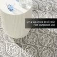 thumbnail image 6 of NICOLE MILLER NEW YORK Corin Ogee Indoor Outdoor Area Rug, UV Fade Resistant, Low Pile, Warm Grey/Cream, 5'2"x7'2", 6 of 7