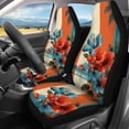 thumbnail image 3 of Uourmeti Red Hibiscus Car Seat Covers Washable Car Seat Covers Full Set, Fashion Compatible with Cars Truck, 3 of 10