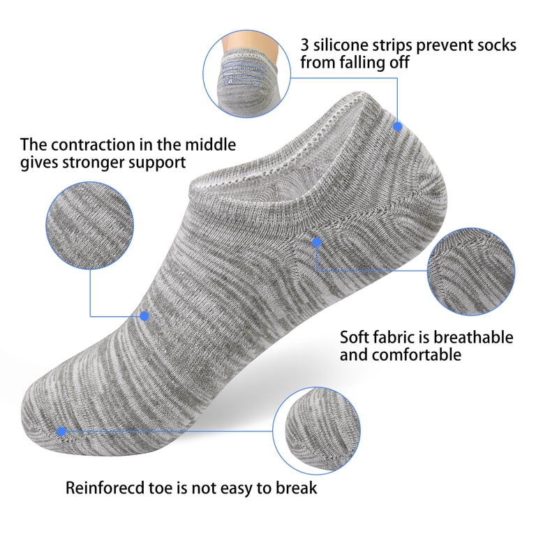 Jsimmotd 6 Pairs Unisex Cotton Ankle Socks,Mesh Breathable No Show Sock,Low Cut Sock
