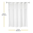 thumbnail image 5 of Whitmor No Hook Split Ring Plainweave Shower Curtain with Window, No Snap Liner, 71" x 74", 5 of 5