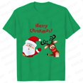 thumbnail image 1 of Camiseta de Feliz Navidad para mujer, Tops con estampado de renos de Papá Noel, ropa informal estilo Hip Hop, pantalón corto informal, camiseta de manga, ropa femenina, 1 of 5