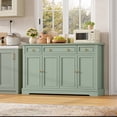 thumbnail image 3 of Homfa Buffet Cabinet with Drawers, 53.5”W Sideboard Storage Cabinet with Adjustable Shelf for Kitchen Dining Room, Green, 3 of 7