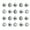 Silver, variant on Nearly Natural Silver Plastic Holiday Christmas 3" Shatterproof Ornament Set, 20 Count