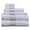 White & Dove Gray, variant on Aertex Stripe 100% Cotton 520 GSM 6 Piece Bath Towel Set, Soft & Absorbent, Quick Dry, 2 Bath 27x54, 2 Hand 16x28, 2 Wash 13x13, White with Stripes, OEKO-TEX® Certified
