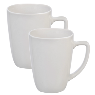 5 William Sonoma Pantry Essentials White Coffee Mugs (R-19) #29564