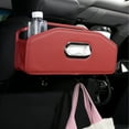 thumbnail image 5 of Car Seat Back Organizer Leather Hangable Organizer Paper Towel Case Car Backseat Mug Cup Organizer Storage Box Car Interior Decoration, Car Accessories, 5 of 8