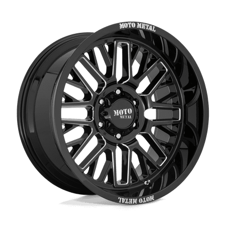 Moto Metal Mo802 20X10 5X150 -18Et 87.1Cb Gloss Black Milled Wheel