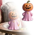 thumbnail image 2 of Halloween Resin Pumpkin Figurine - Desktop Ornament for Home & Holiday Party Decor, Halloween Indoor Decorations Cute-Eerie Themed Craft for Shelves/Desks(1PC), 2 of 7