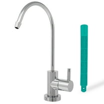 Metpure Water Filtration Faucet Reverse Osmosis Non Air Gap Drinking Water Filtration System Water Dispenser Spout (Chrome) Euro Style with Drinking Water Faucet Wrench RO-FW148