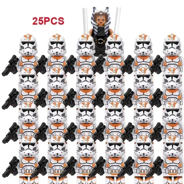 Juguetes calientes 25 piezas Star Stormtroopers 212th Attack Battalion Troopers bloques de construcción ladrillos figuras de acción Star Wars juguetes regalos para niños