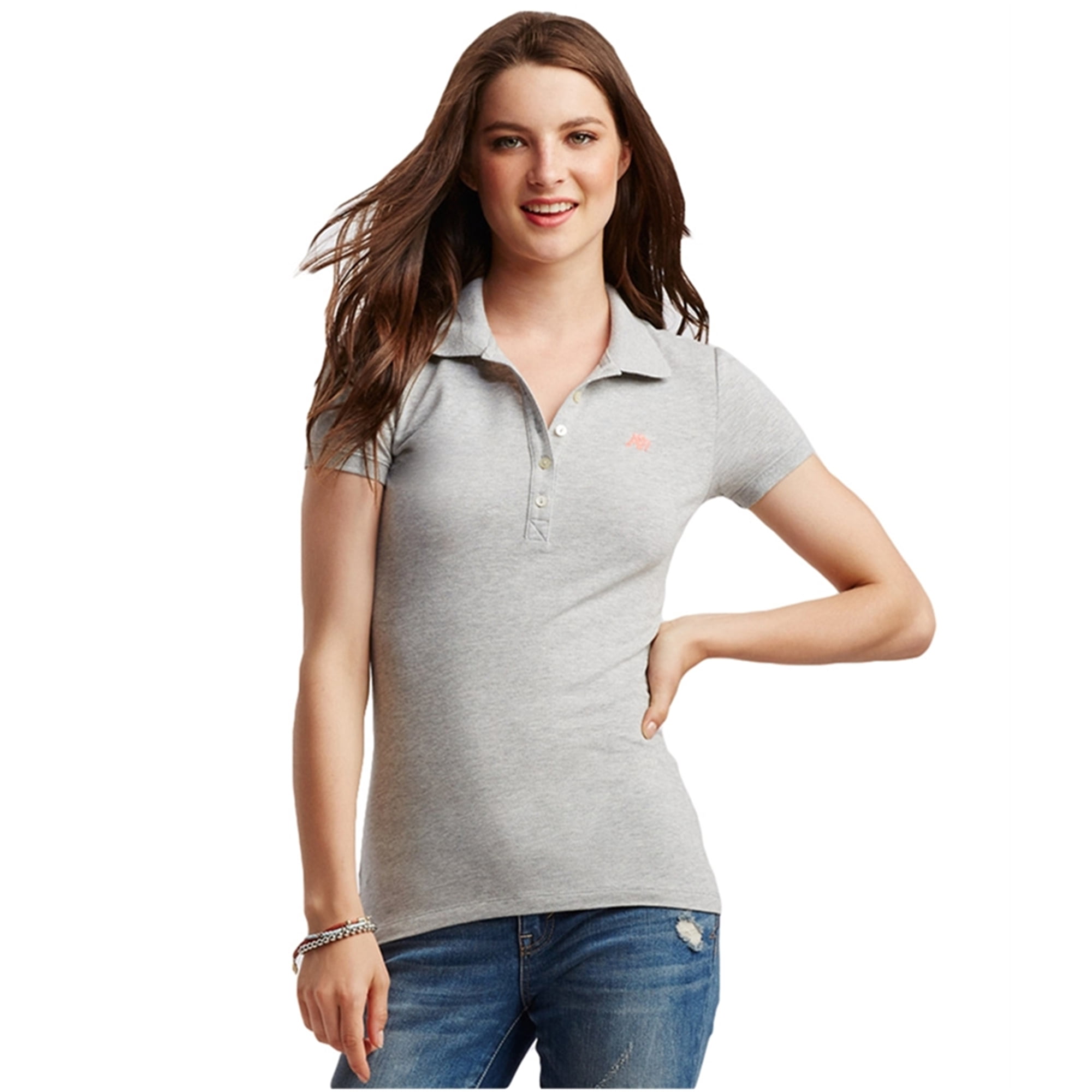 AEROPOSTALE Womens Solid Polo Shirt
