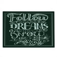 thumbnail image 2 of Black and White Cutting Board, Vintage Words on Following Your Dreams Monochrome Image, Decorative Tempered Glass Cutting and Serving Board, Large Size, Black and White, by Ambesonne, 2 of 5