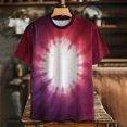 thumbnail image 6 of JTZGDY Womens Sublimation T Shirts Plus Size Tie Dye Bleached Tees Tops Short Sleeve Vintage Crew Neck Tshirts Funny Cute DIY Clothes Multicolor#29 XXXL, 6 of 10