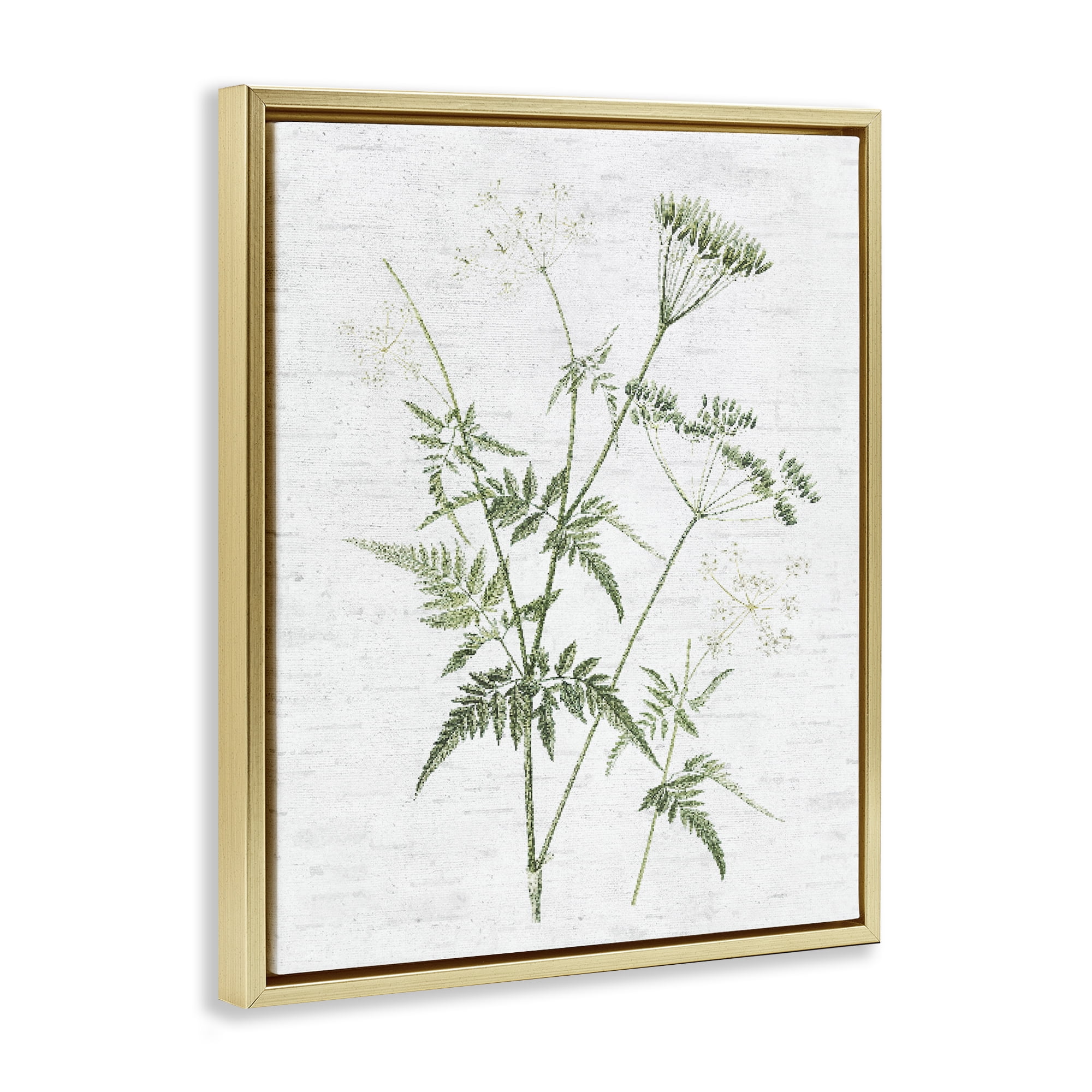 Stupell Industries Soft Blooming Bud Botanical & Floral Painting Gold Floater Framed Art Print Wall Art, 25 x 31