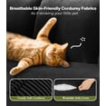 thumbnail image 3 of Welzona 70" Corduroy Sofa, Oversized 2-Seater Couch with 2 Throw Pillows, Tool-Free Assembly, Black, 3 of 9