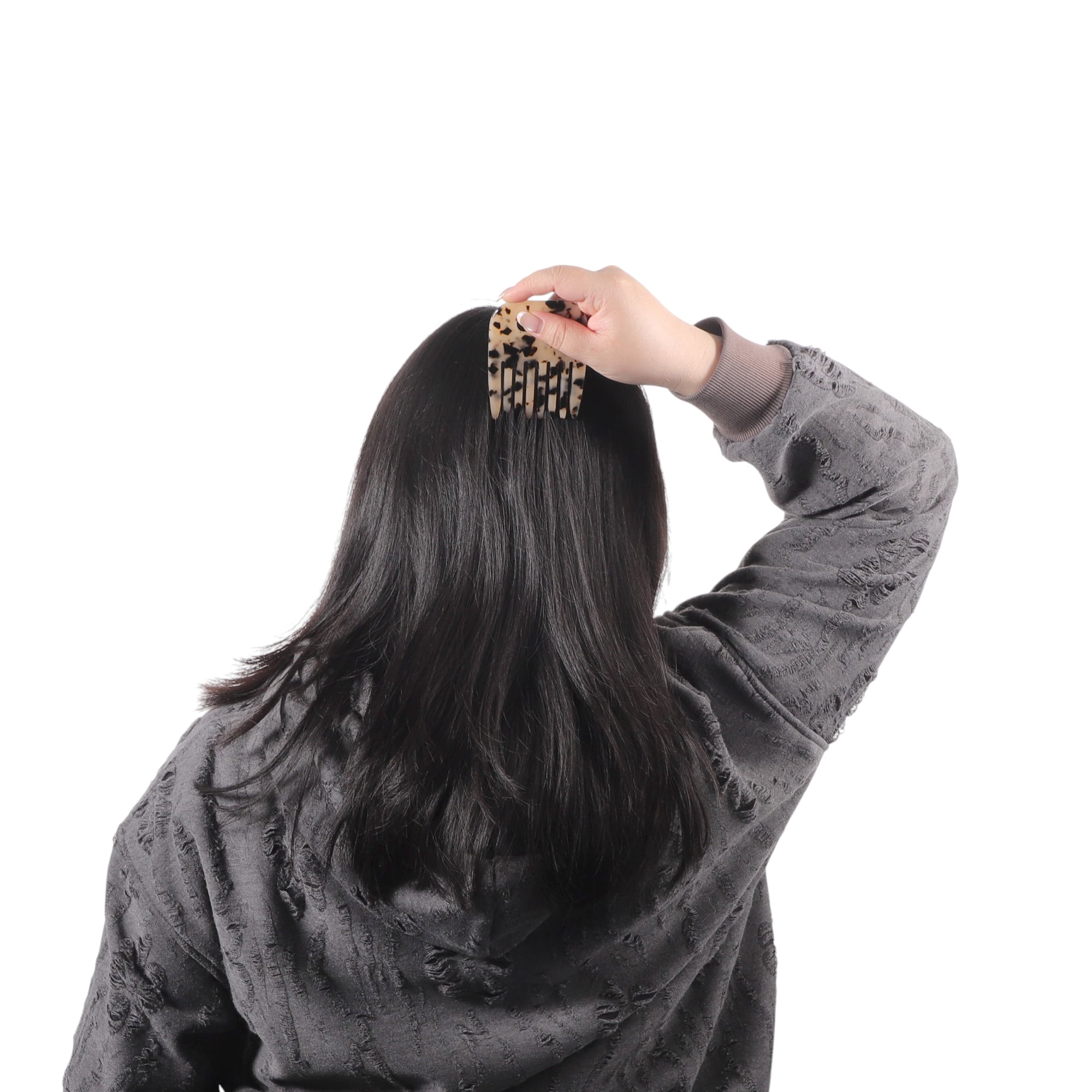 Unique Bargains 1 Piece Women Durable Vintage Acetate Comb for Curly Hair Light Brown