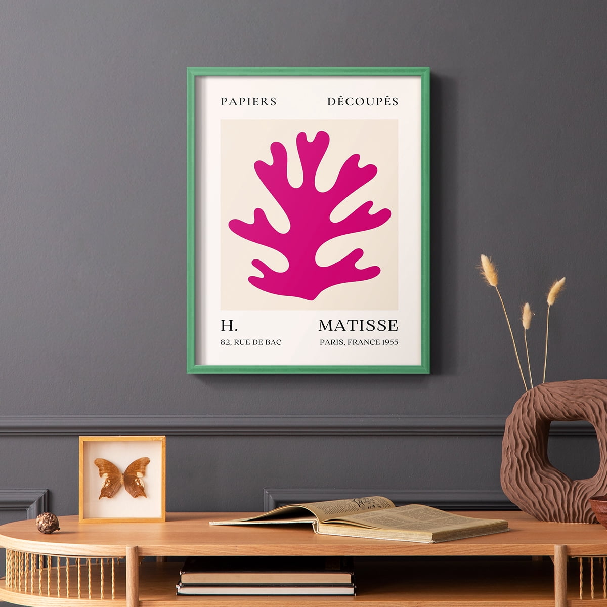 Matisse CLXI Framed Print in Green Solid Wood 11 x 14 Framed Print