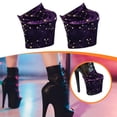 thumbnail image 3 of 2 protectores para zapatos de stripper para baile en barra, fundas protectoras para tacones de 20 cm, fáciles de instalar, con agarre, accesorios para Púrpura S, 3 of 6