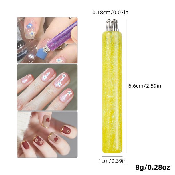 Bolígrafo de 5 pétalos para decoración de uñas: herramienta DIY para uñas con flores.