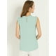thumbnail image 5 of INSPIRE CHIC Blusas Elegante Sin Mangas Vintage De La Década De 1950 Con Volantes Para Oficina De Negocios Para Mujer Cian S, 5 of 6