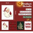 thumbnail image 2 of Hieng Falalala Christmas Decorations, Christmas Wall Art Prints Set of 4, Vintage Santa Christmas Tree Posters Wall Art Decor for Reading Room Bedroom, Red & Green Unframed, 2 of 6