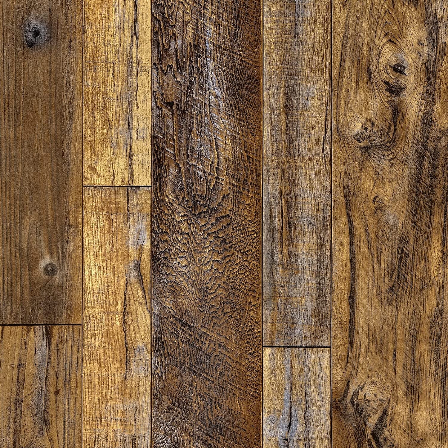 Abyssaly 17.7" x 236" Peel and Stick Faux Wood Wallpaper Brown Self Adhesive and Removable Plank Wallpaper Easy to Apply Home Decorative for Cabinets Shelf Liner Closet