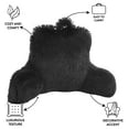 Mainstays Long Faux Fur Backrest Pillow, Black