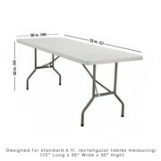 Your Chair Covers - 6 ft Fitted Polyester Tablecloth Rectangular Black