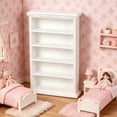 thumbnail image 5 of 1:12 Scale Miniature Wooden Bookcase Tiny 6 Compartments Bookshelf For Doll House Living Room Furniture Decoration, 5 of 9