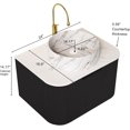 thumbnail image 2 of 24" Floating Modern Bathroom Vanity with Sink, Cabinet with Ultra-Thin Marble Ceramic Basin and Top, Extra Large Storage Drawer, Soft-Close Design, Gloss Black, 2 of 6