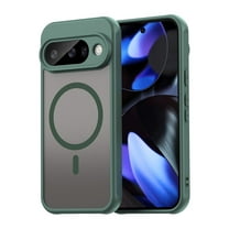 YEYKX Magnetic for Google Pixel 10 Case [Compatible with MagSafe] [Military Grade Drop Protection] Translucent Matte Shockproof Phone Case,Green,For Google Pixel 10