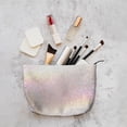 thumbnail image 5 of Picia Glitter Light Pearl Printed Cosmetic Bags for Women Makeup Bag Large Capacity Purse Travel Toiletry Zipper Storage Pouch Make up Brushes Organizer for Gifts, 5 of 6