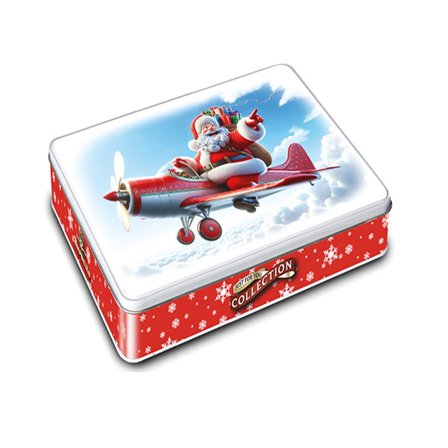 Campbells Shortbreads Flying Santa Tin (Assorted Shortbread Shapes) 150g (Pack of 1)