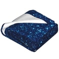 thumbnail image 2 of Bixox Fleece Blanket Sparkling Blue Glitter Pattern Super Soft Double-Sided Microfiber Flannel Blanket for Sofa, Bed, Couch,Suitable for All Seasons - 50"x40", 2 of 5
