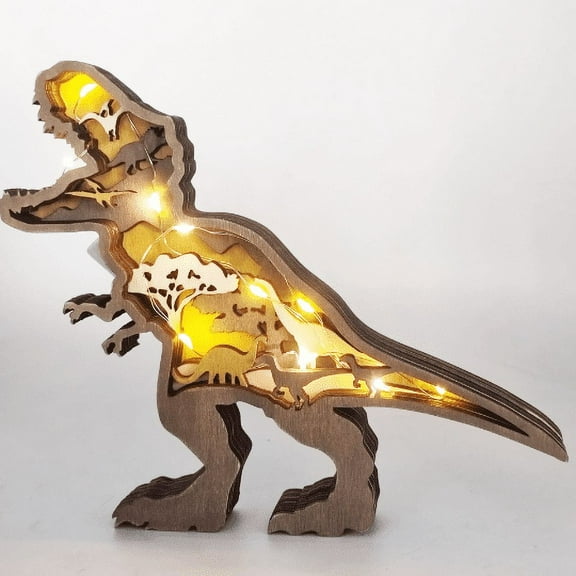T-Rex Dinosaur Wooden Carved Decoration