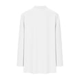 thumbnail image 6 of yoeyez Long Sleeve Womens Tunic Tops to Wear with Leggings Oversized Crew Neck T Shirts Comfy Loose Fit Lounge Blouses with Pockets White,L, 6 of 7