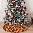 thumbnail image 5 of Sikiie Peanuts2 30-48 inches {designName} Print Christmas Tree Skirt Snowman Xmas Tree Skirt with Edge Christmas Decorations for Holiday Party30", 5 of 7