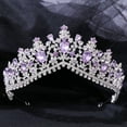thumbnail image 1 of Coiffe de Couronne de Mariage Couronne d'Anniversaire de Mariage Strass Rouges Accessoires de Cheveux de Luxe Rétro pour Femme, 1 of 1