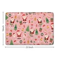 thumbnail image 5 of Pink Christmas Santa Pattern Flannel Non Slip Door Rugs,Washable Door Mats Indoor,Decorative Door Mats,Dirt-Resistant and Absorbent Doormat for Entrance,Bedroom,Kitchen,Bathroom,23.5x16in(60x40cm), 5 of 5