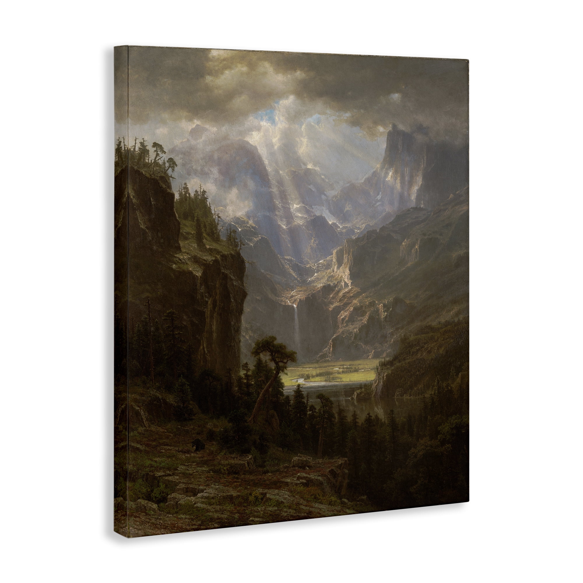 Stupell Industries Classic Bierstadt Rocky Mountains Landscape & Nature Painting Wrapped Canvas Art Print Wall Art, 24 x 30