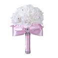 thumbnail image 2 of Giunmcul 50% Off Clear Crystal Roses Bridesmaid Wedding Bouquet Bridal Artificial Silk Flowers, 2 of 3