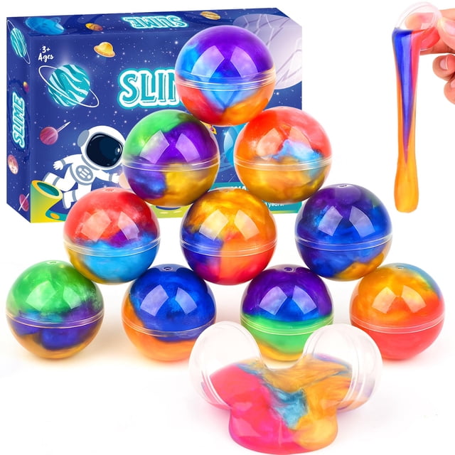 WUJYLY Galaxy Slime Balls, paquete de 12 unidades, suaves y antiadherentes, 3,8 cm