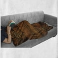 thumbnail image 6 of Rustic Soft Flannel Fleece Blanket, Antique Backdrop with Carved Dated Gothic Style Ornaments Retro Fashioned Picture, Cozy Plush for Indoor and Outdoor Use, 50" x 60", Dark Rosewood, by Ambesonne, 6 of 6