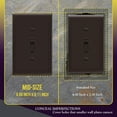thumbnail image 2 of ENERLITES Toggle Switch Wall Plate, Gloss Finish, Mid-Size 1-Gang, Unbreakable Polycarbonate Thermoplastic, UL Listed, Brown, 2 of 5