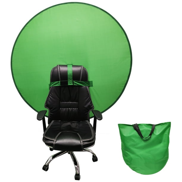 picture Webcam Backdrop tsv folding green screen backdrop 56 portable webcam background with hook strap for chair background screen for video chats zoom skype backdrop