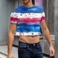 thumbnail image 2 of Yiaimeir Men's Half Cut Casual Beach Round Neck Short Sleeved Top Streetwear,Size S-2XL, 2 of 5