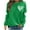 04-Green, variant on Womens Round Neck Sweatshirts Causal Loose Outdoor Pullover Tops Long Sleeve Hearts Print Comfortable Sweatshirt Green XXL